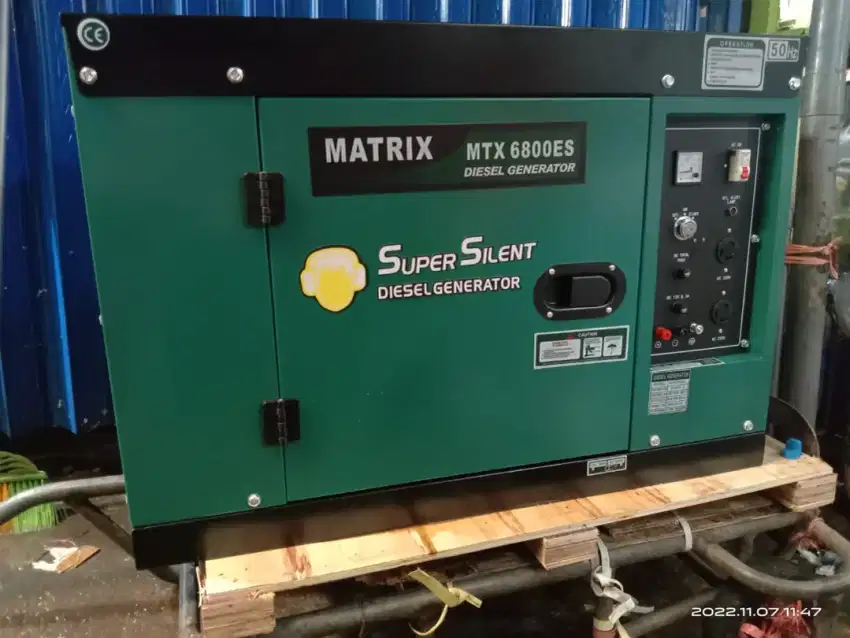 Mesin genset silent matrix solar 6800 es