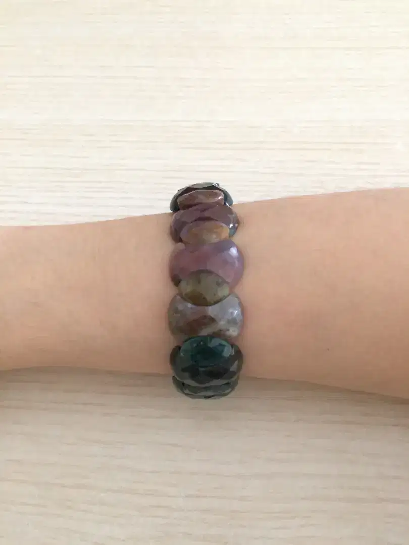 [BARU] Gelang Batu Hijau Asli + Gratis Tindikan Dari Thailand