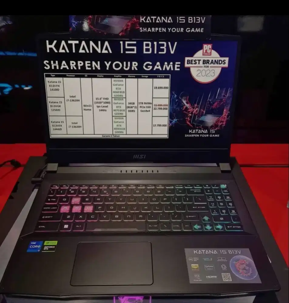 Laptop Gaming MSI katana 15 b13vfk