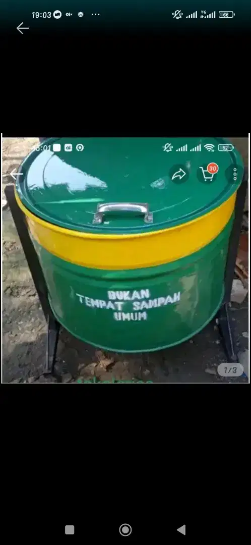 Jual tempat sampah drum