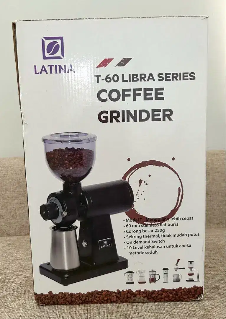 Grinder giling kopi latina libra putih