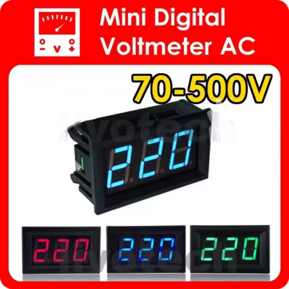 Voltmeter AC Digital 50-400V