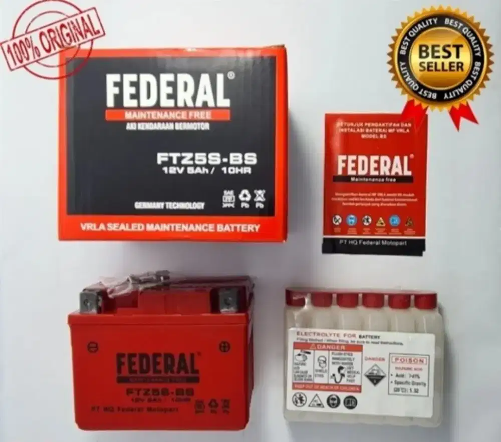 Aki kering merk federal