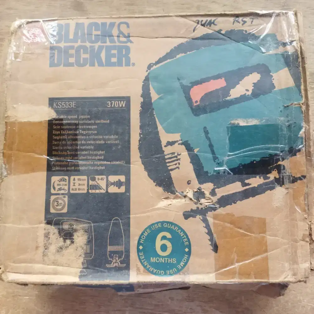 BLACK & DECKER MESIN GERGAJI JIGSAW KS533E MADE IN ENGLAND