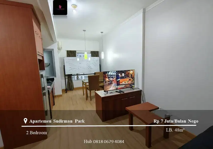 Sewa Apartement Sudirman Park Low Floor 2BR Full Furnished View Pool