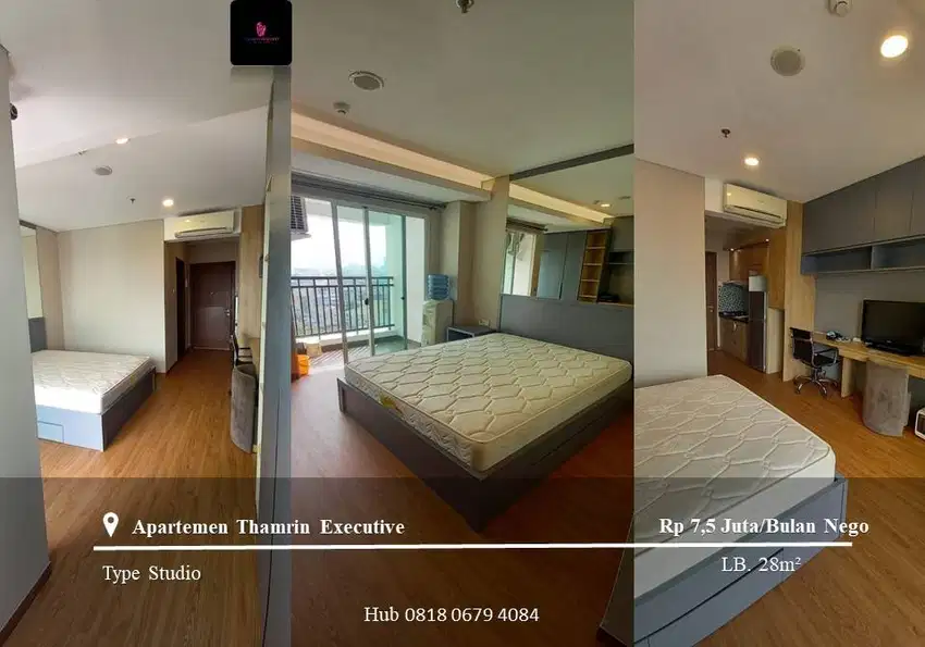 Sewa Apartement Thamrin Executive Type Studio Full Furnished View Pool