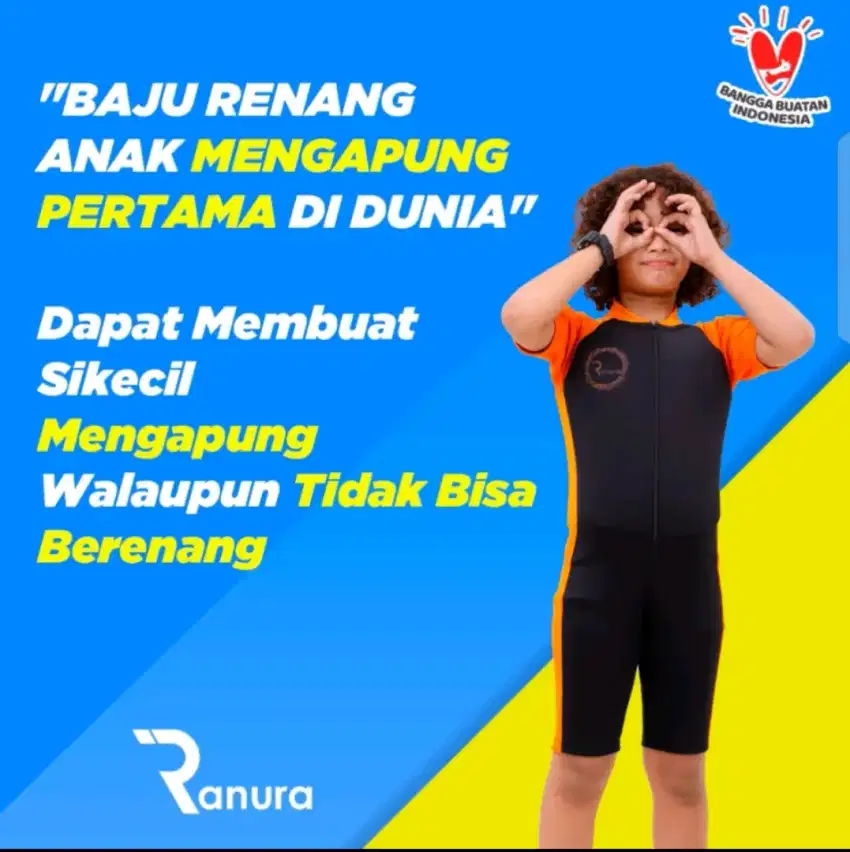 JUAL BAJU RENANG MENGAPUNG ! RANURA KIDS HANYA 150 RIBU