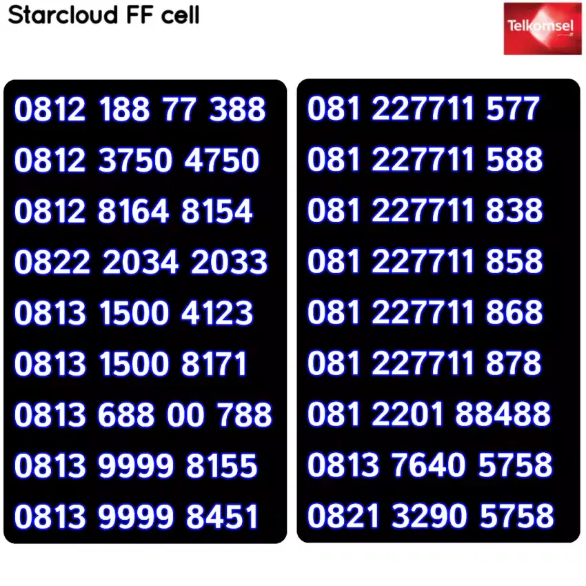 Nomor Cantik Simpati Telkomsel ABCD 3750 4750