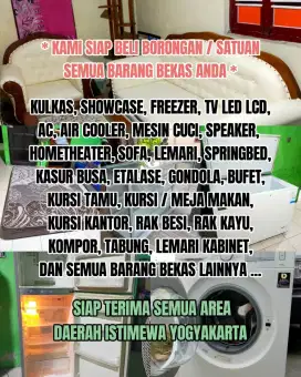 KAMI BORONG SEMUA BARANG BEKAS KULKAS FREEZER SOFA SPRINGBED LEMARI TV