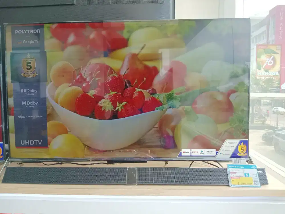 TV Polytron 50 inch UHD  Google TV+ Soundbar