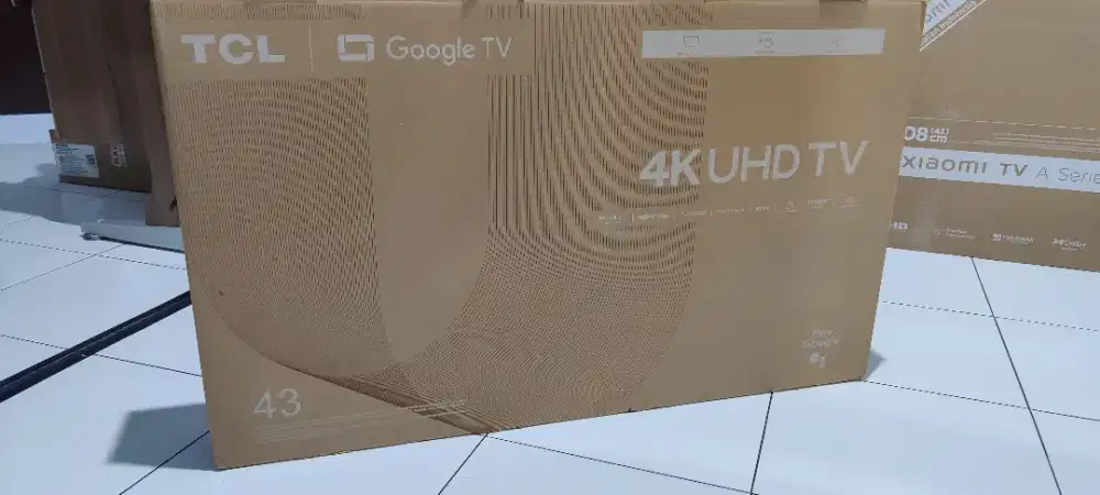 TCL LED TV 43 Google TV Android UHD 4K Dolby Atmos HVC2.0 TERBARU