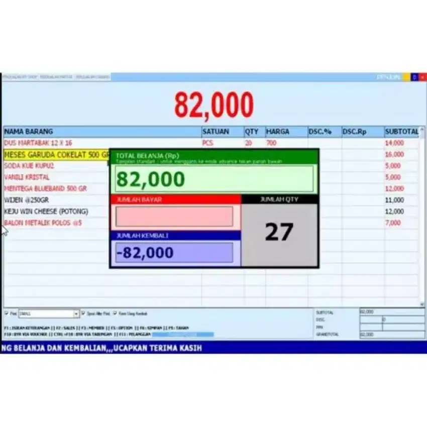 Original  Software Pos Kasir Minimarket swalayan cafe distro (Garansi)