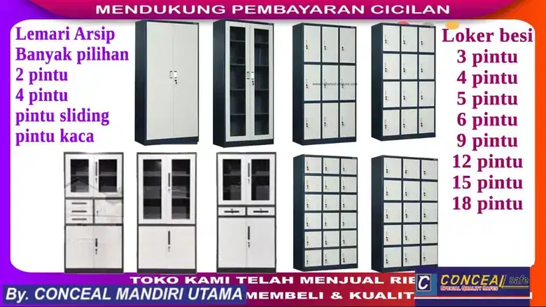 Lemari Arsip Laci Dokumen Loker Locker Filling Cabinet Baru Garansi