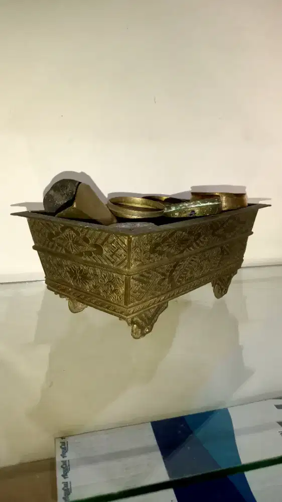 Kinangan roda kuningan full ukir