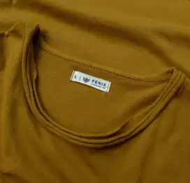 Kaos polos raw coklat tea olive size m