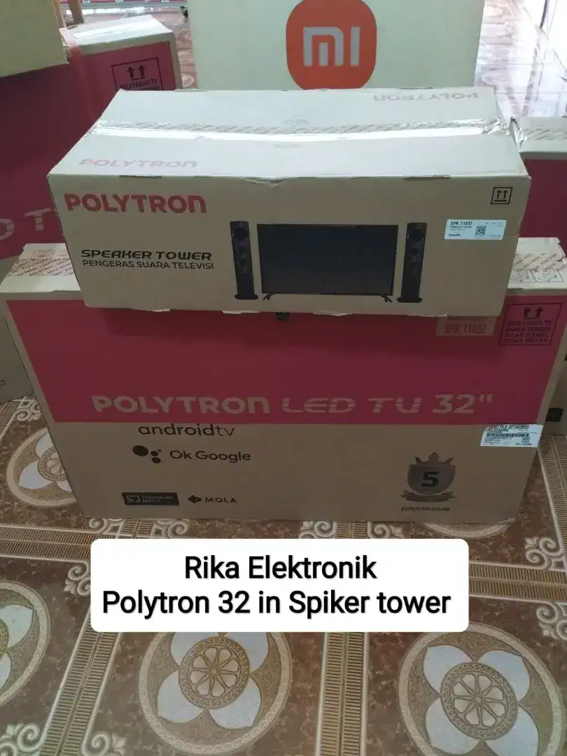 Hot promo Polytron Android Digital TV 32inc + Speaker Tower