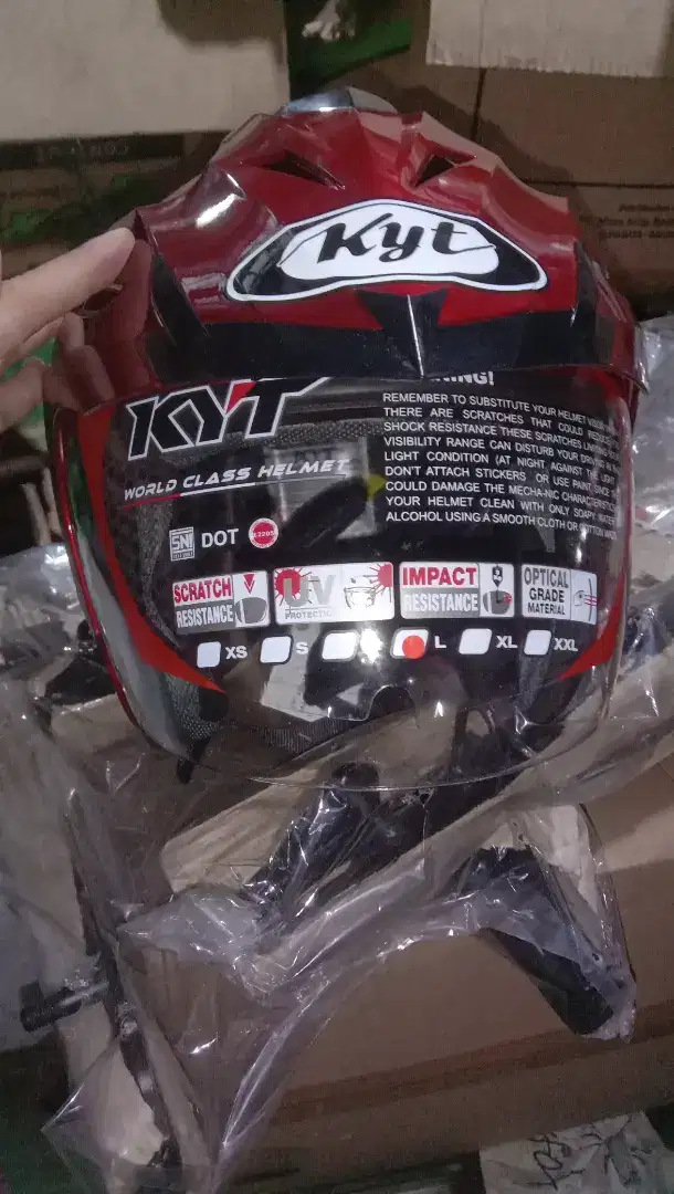 Helm KYT Venom RR2 Solid Red Maroon (L)