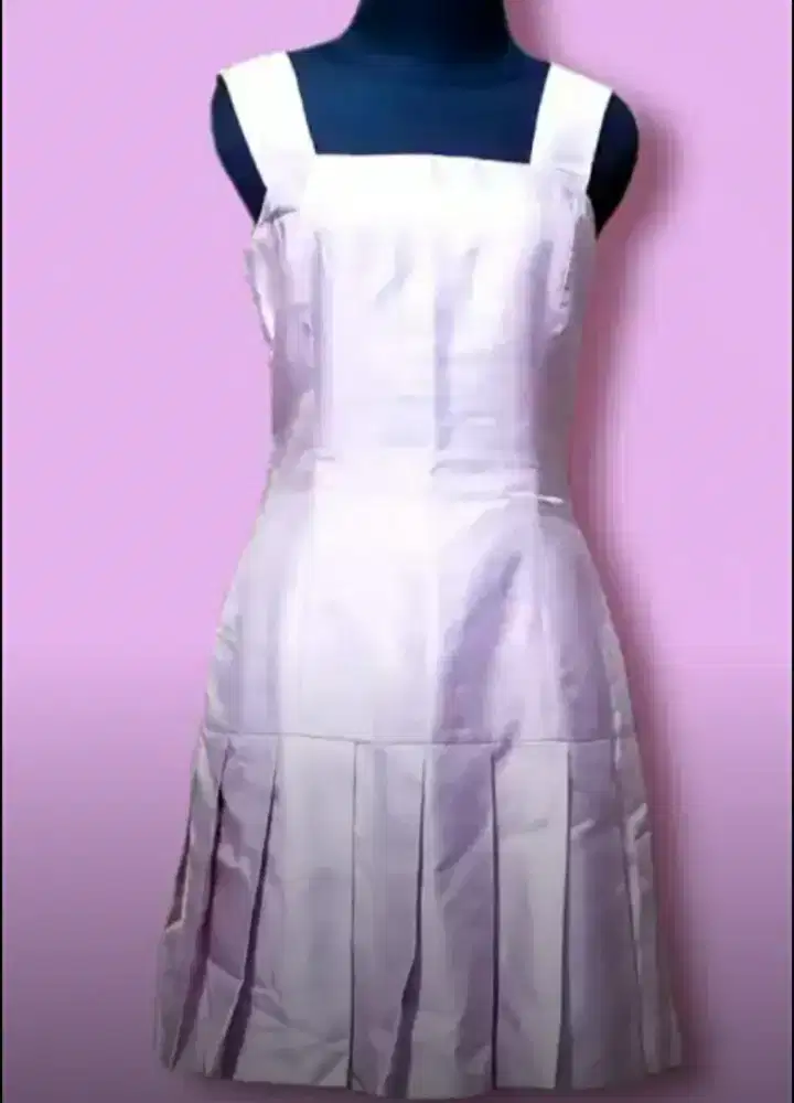 Prelove Murah Dress warna pink soft
