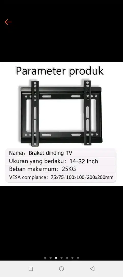 Breket /Bracket tv LED 19-43+pasang