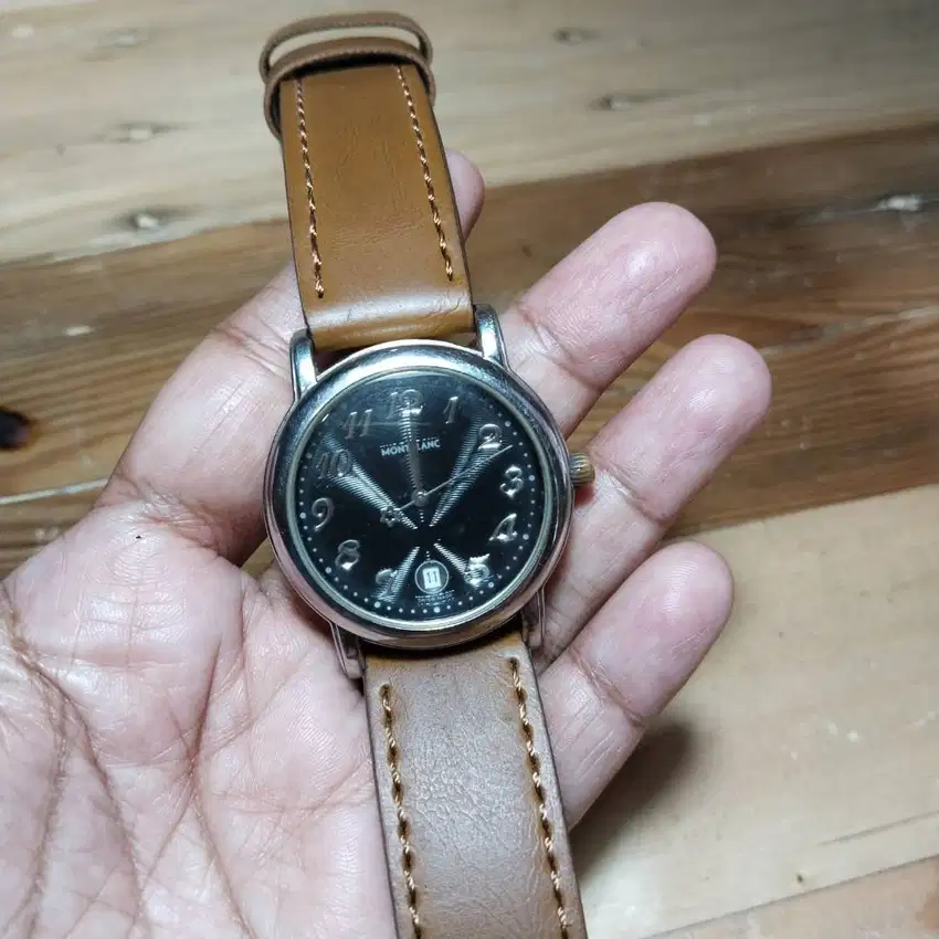 Jam tangan Montblanc Meisterstuck tali kulit