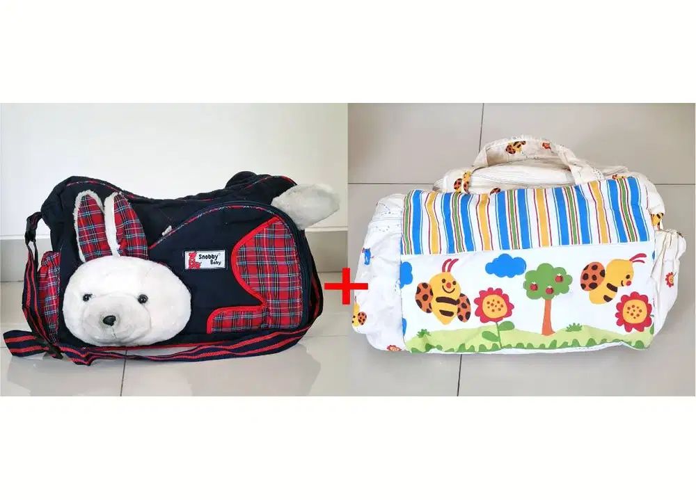 2 buah tas bayi dengan boneka