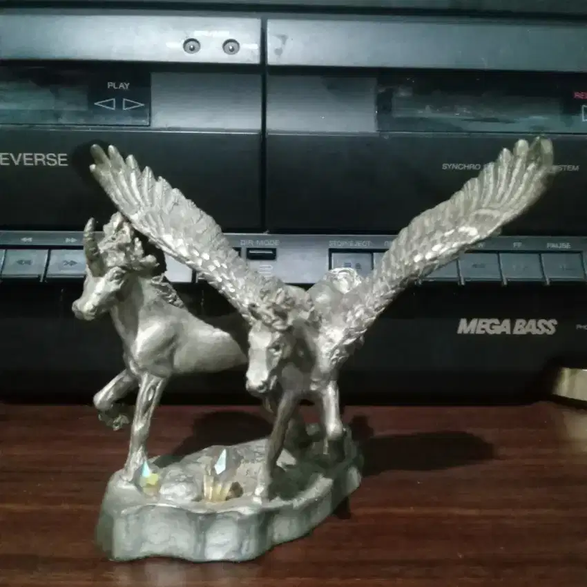 Peter C Sedlow masterwork HORSE fine pewter 1990 koleksi antik jadul