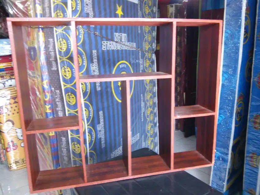 Almari Lemari Rak Buku Kos Kost Tempel Gantung Dinding Tembok Kayu #SD