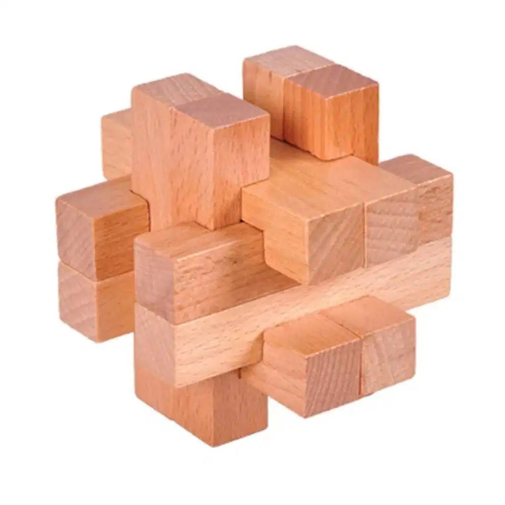 Puzzle Kayu Interlock Asah Otak Treasure Edukatif Teka Teki Wooden