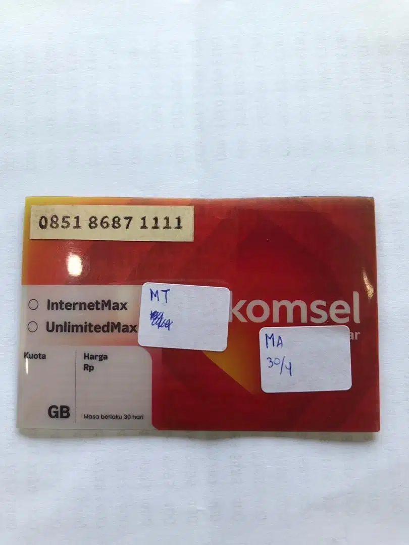 Perdana telkomsel kwartet nomor cantik#promo