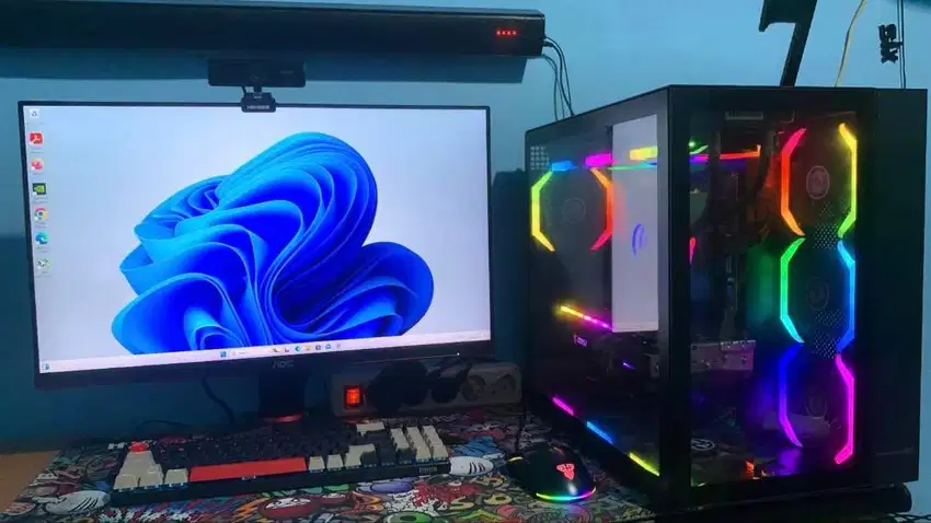 KOMPUTER PC GAMING & EDITING RYZEN 5 5600 RTX 3060TI 3060 TI MSI FLLST