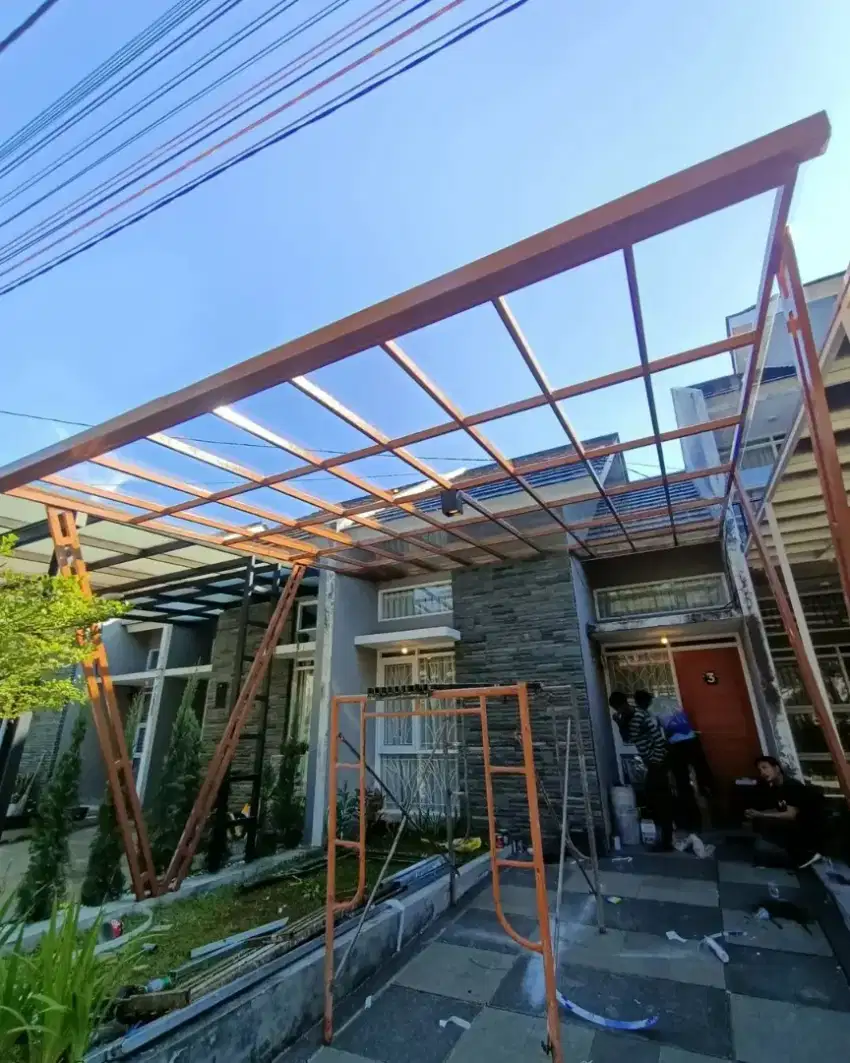 Kanopi solarflat alderon kaca solartuff & canopy minimalis plafon pvc