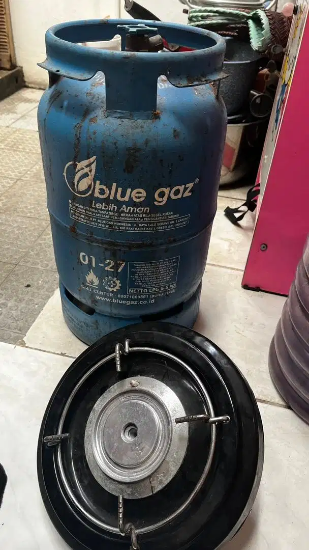 TABUNG BLUE GAS 5.5 KG + TUNGKU (KOMPRE DELUXE)