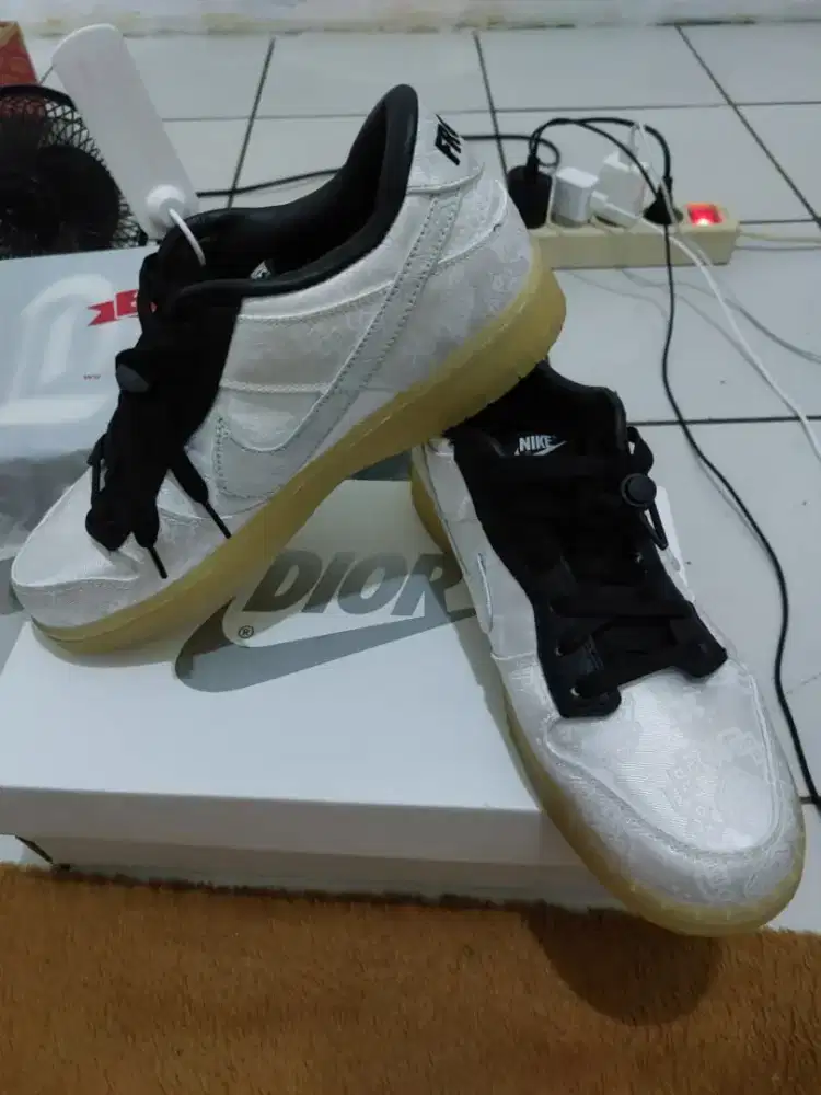 Sepatu  Nikee SB Dunk Low Fragment X Clot Baru Ori Size 42 harga 750rb