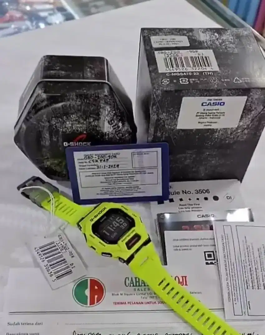 Casio Gshock GBD200 Warna Hijau Stabilo