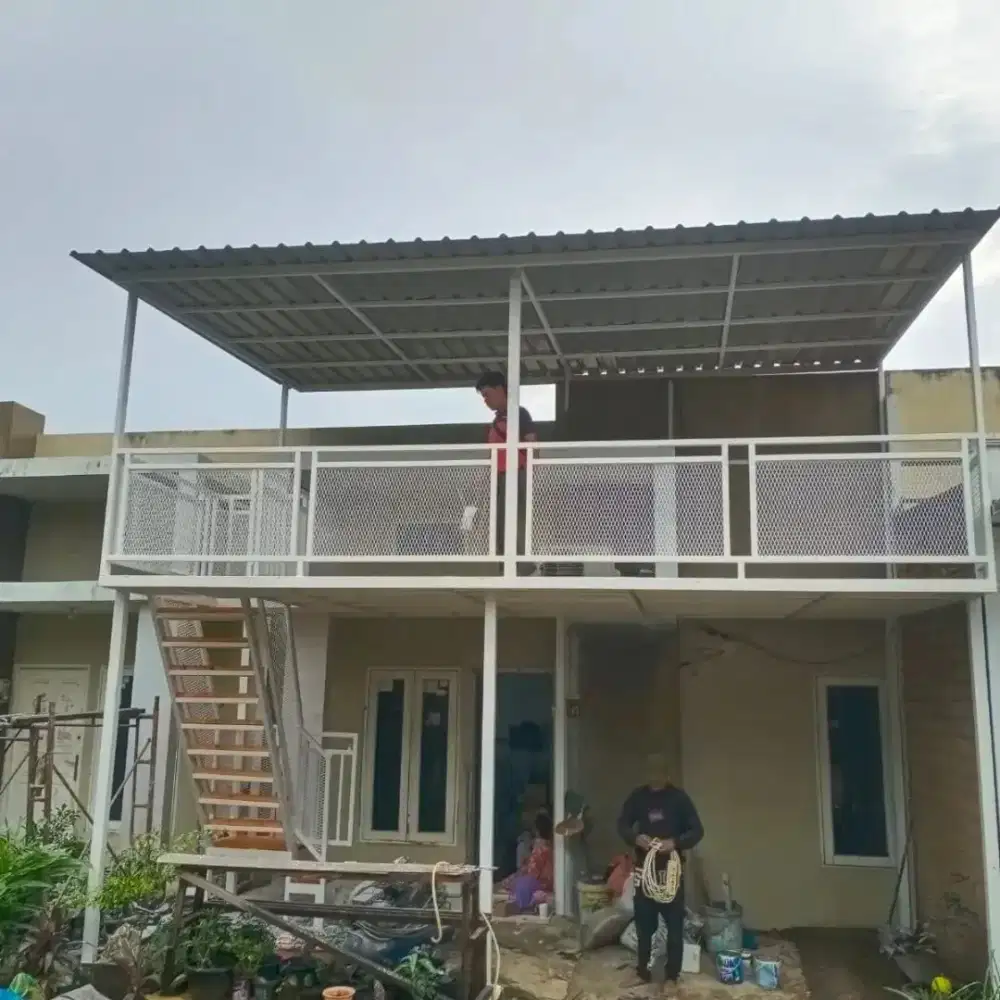 Kanopi balkon dak plat bordes & mezzanine floor minimalis jabodetabek