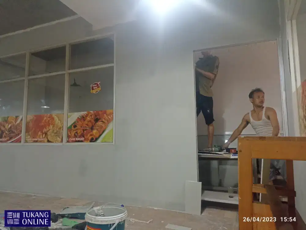 Partisi gypsum utk sekat kantor,, lebih efesien dan hemat waktu.