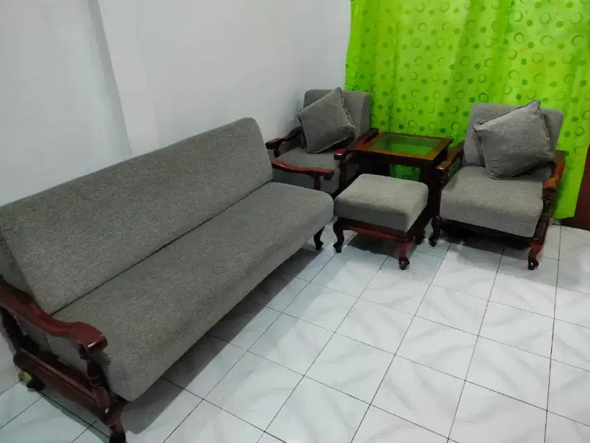 Jual 1 set sofa jati kuno & meja serbaguna