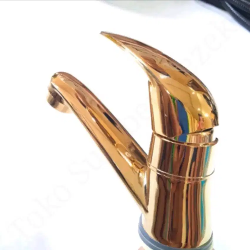 Keran Emas Wastafel Gold Bathroom Sink Westafel Faucet Kran Air Cuci