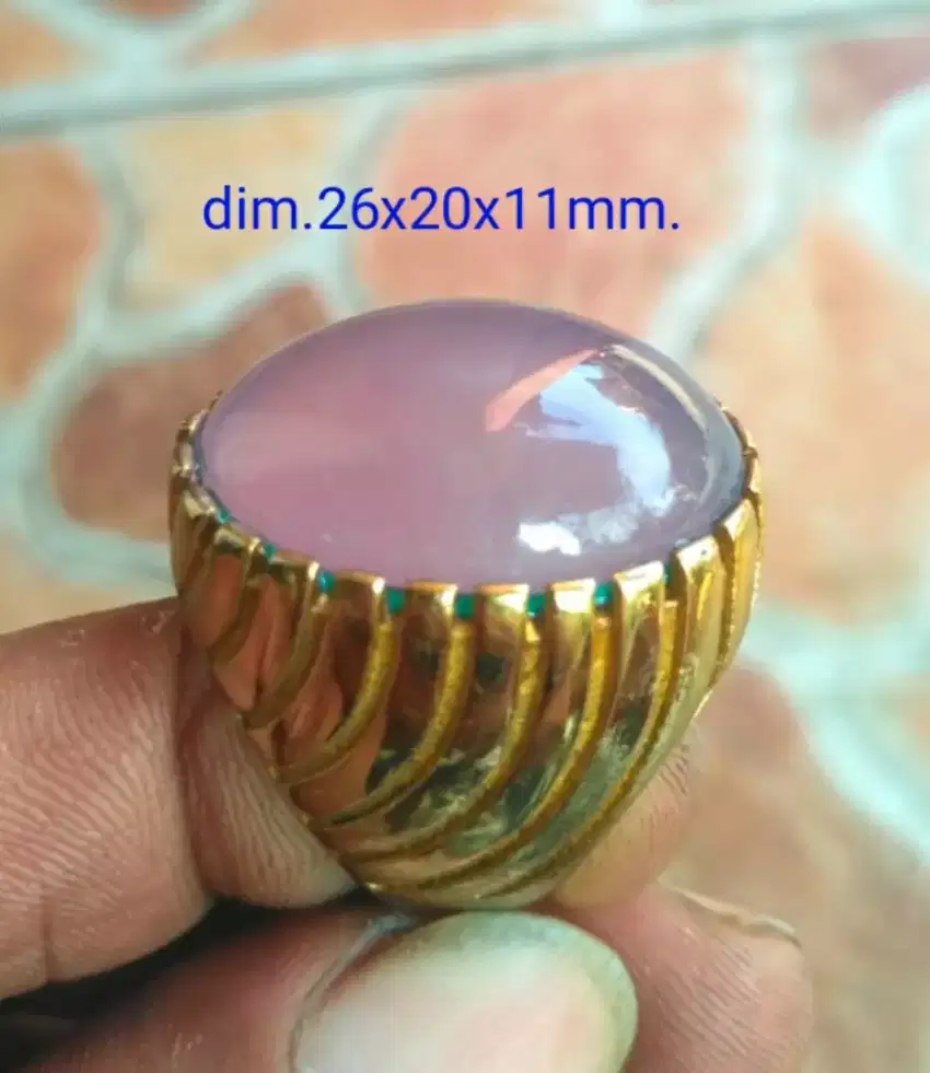 Batu Biru Langit/Lavender serat kura..