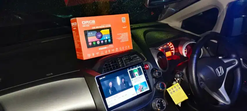 Pemasangan head unit android orca 10 inci di honda jazz