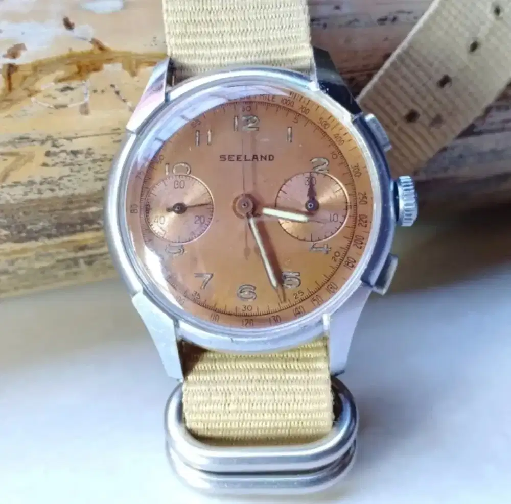 Seeland military chronograph 1940 omega oris longines jaeger mido rado
