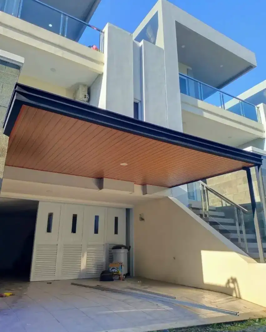 Kanopi minimalis besi baja ringan alderon solarflat mezzanine