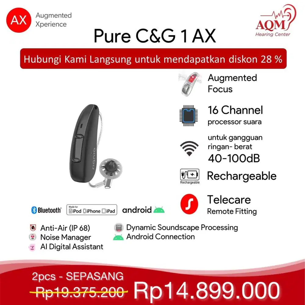 ALAT DENGAR CANGGIH CUSTOM - SIGNIA PURE C&G 1AX - AQM HEARING - Terapi ...