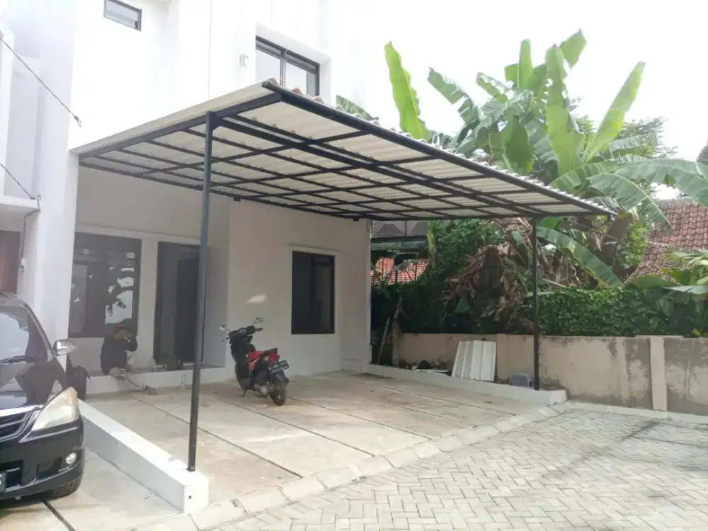 Kanopi rangka besi hollo galvanis