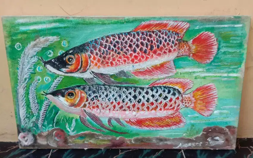 Lukisan Ikan Arwana Karya Andreas