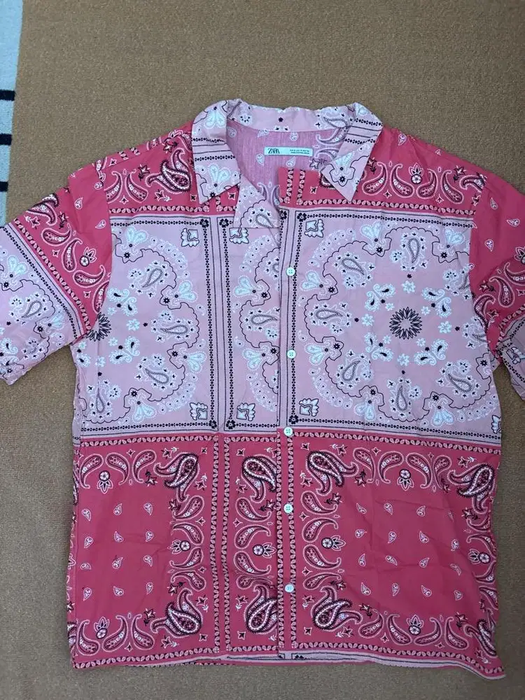 Zara paisley bandana pink