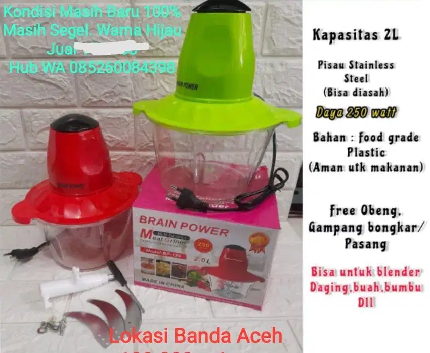 Chopper penggiling daging, buah dan bumbu