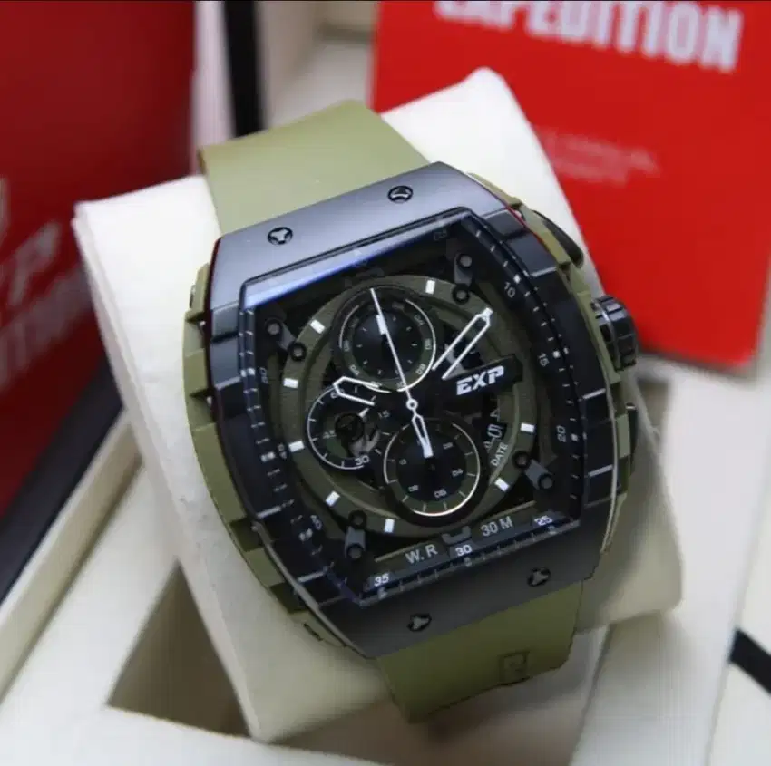 Jam tangan Pria Expedition original exp 6782 green