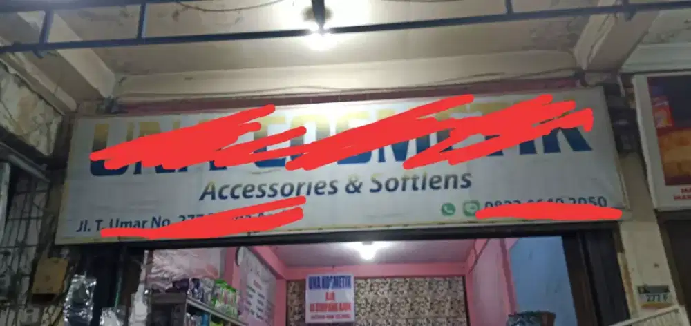 Pampret toko masih bgs ukuran 4 x 1 meter