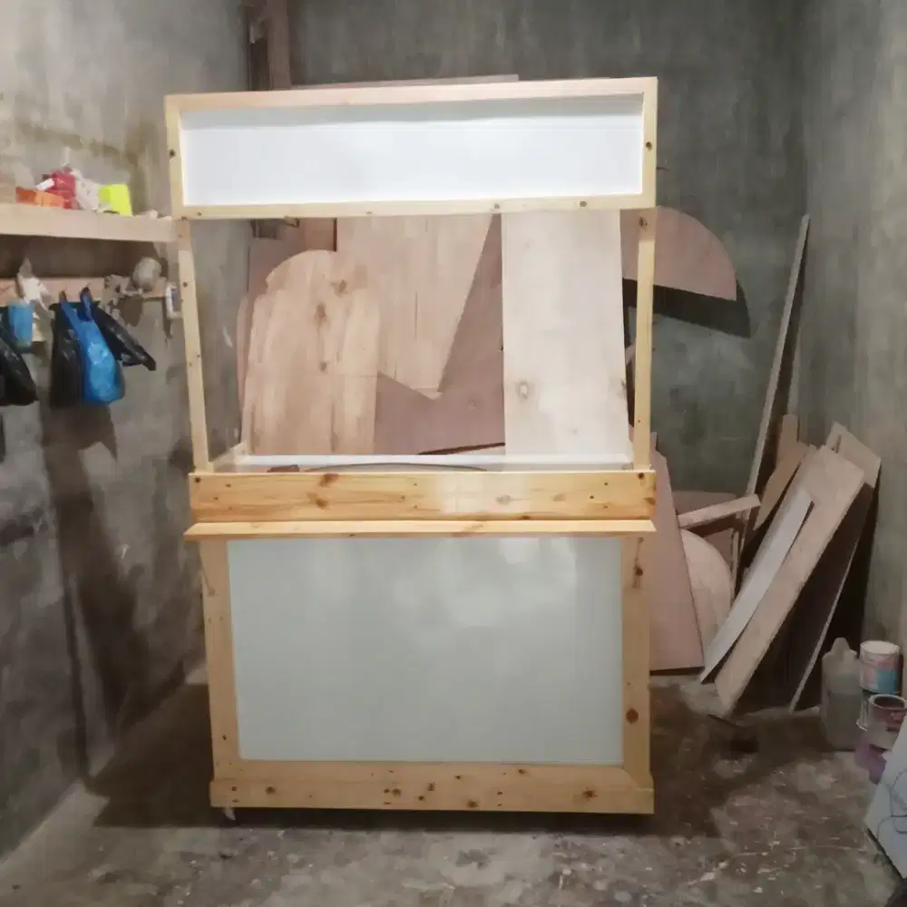 booth portable gerobak steling  stand usaha